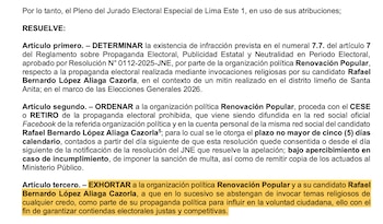 JEE exhorta a Rafael López