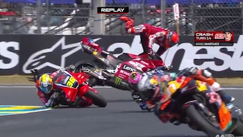 Marc Márquez sale volando de su Ducati