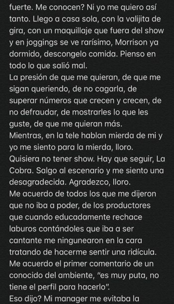 El posteo de Jimena (Foto: