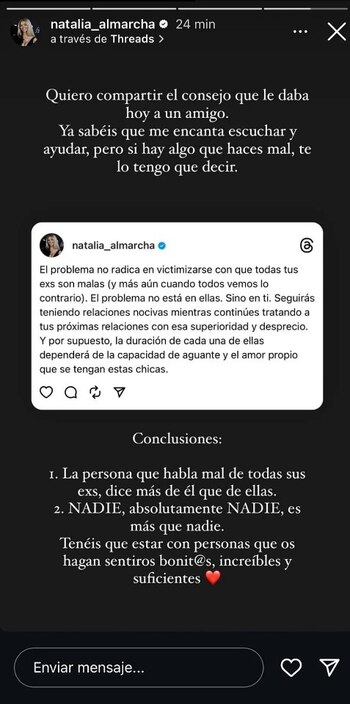 Natalia Almarcha en una historia