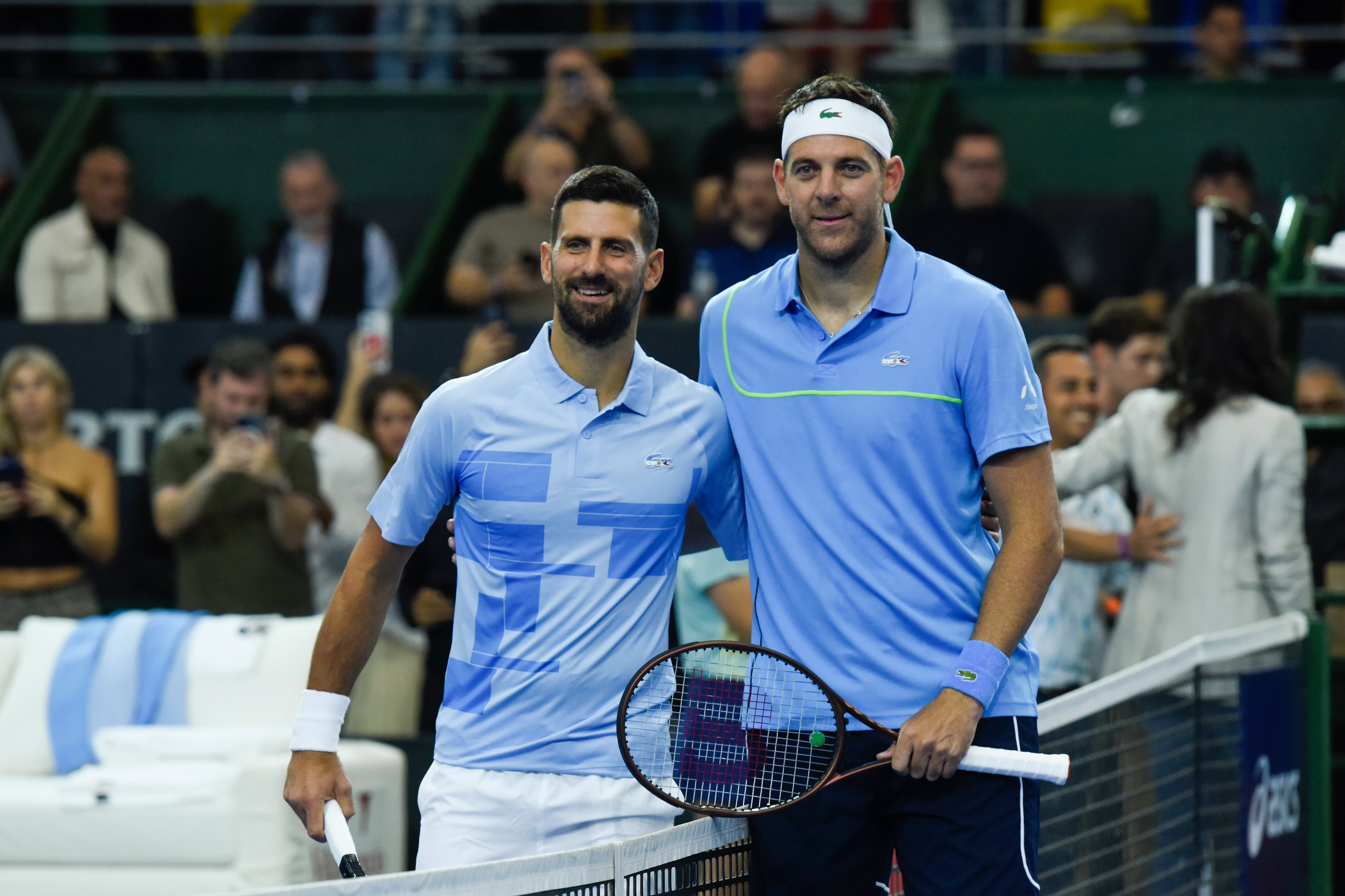 Novak Djokovic compartió un saludo para su colega Juan Martín del Potro (EFE/ Matias Martin Campaya)