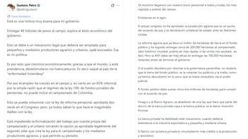 Gustavo Petro alabó su