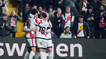 Los jugadores del Rayo Vallecano