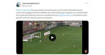 Sporting Cristal reclamó por polémica celebración de Pierina Núñez en Universitario vs Alianza Lima.
