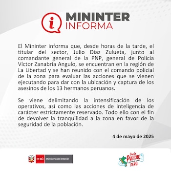 Comunicado del Mininter