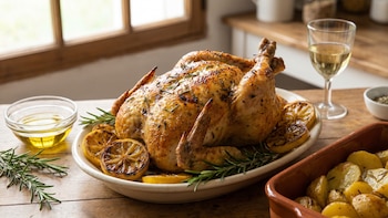 Receta de pollo al romero con limón, rápida y fácil