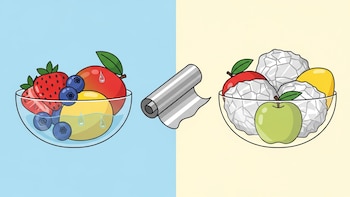 El truco simple con papel de aluminio que preserva la textura de la fruta congelada