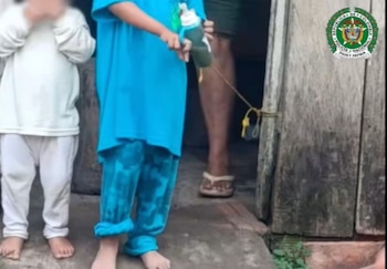 Rescatan a menores en estado de abandono en Caldas - crédito Policía Nacional