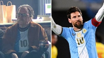 Charly García acompañó a Lionel Messi en su despedida de la selección argentina desde un palco