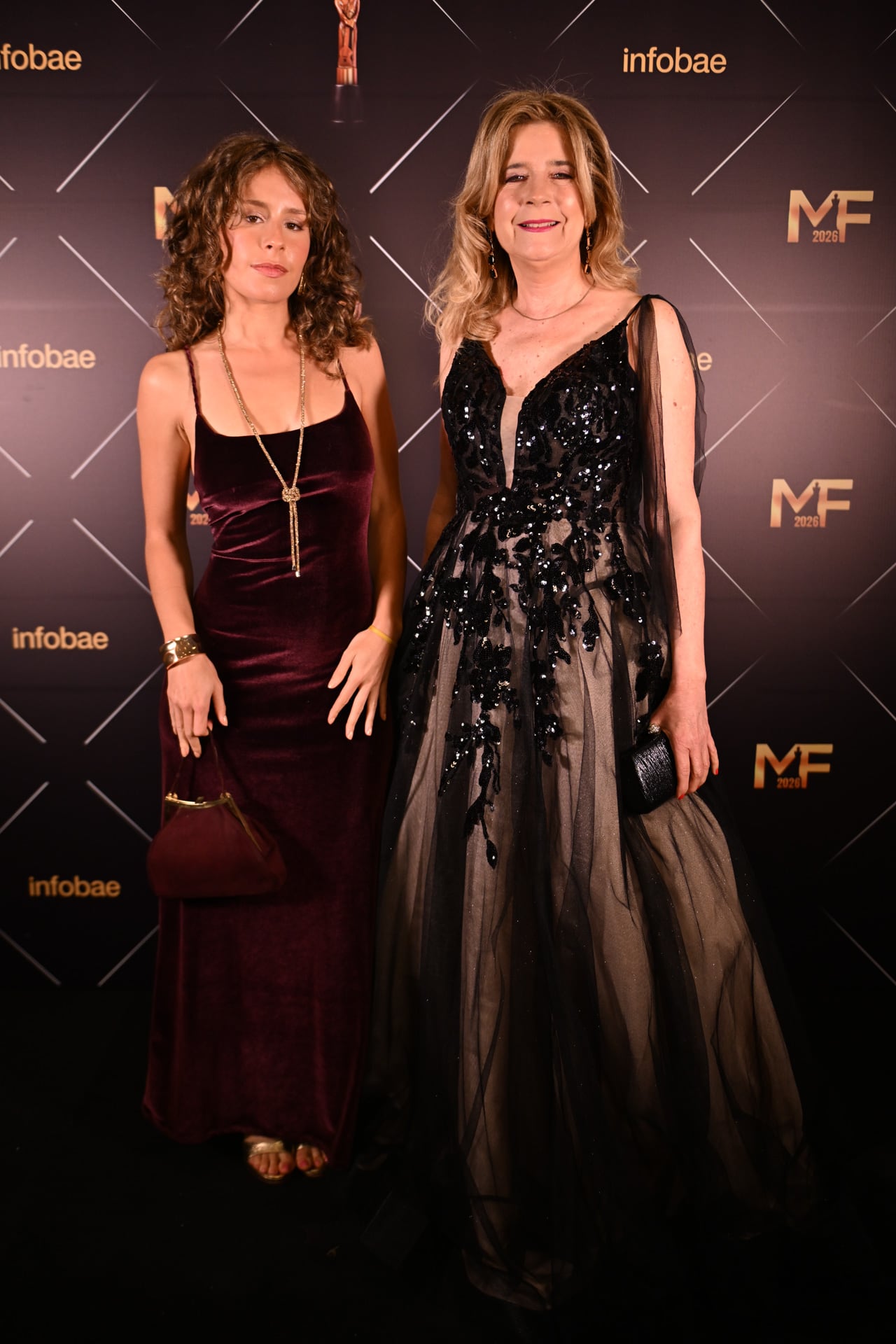 Mercedes Ninci, a pura elegancia en el Martín Fierro de Radio 2026 junto a su hija Flor (Adrián Escandar)