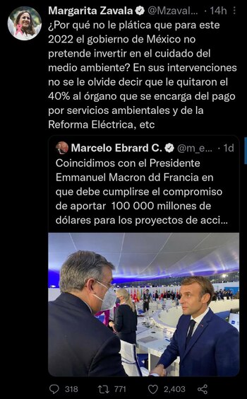 La ex primera dama de