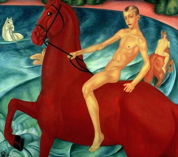 “Bañar al caballo rojo”, de