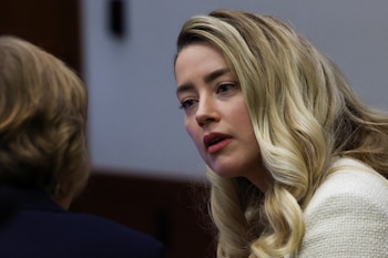 Actor Amber Heard speaks to