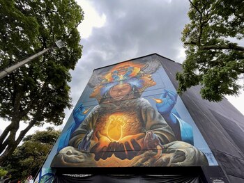 El mural pereirano competía con