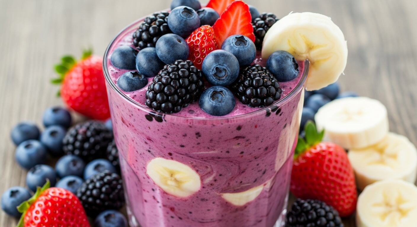 Sábado: Plátano con arándanos(Imagen Ilustrativa Infobae)