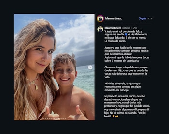 El emotivo posteo de despedida de la mamá de Lucas Gámez"