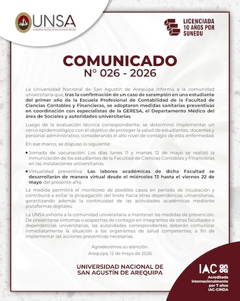 Comunicado de la UNSA