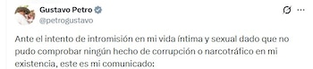 Petro calificó las acusaciones como un intento de afectar su vida privada y su imagen pública - crédito @petrogustavo/X