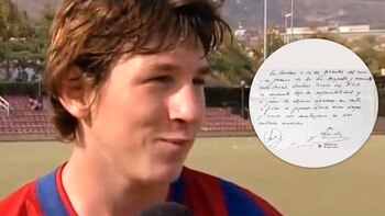 Lionel Messi firmó su primer