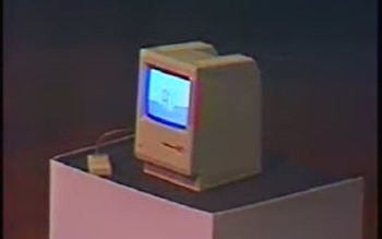 Captura del Macintosh 128K durante el evento de su presentación, en 1983
YOUTUBE/SOLIPSISM1000
