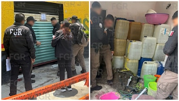 FGR catea refaccionaria en la Gustavo A. Madero y halla toma clandestina junto con más de 2 mil litros de huachicol