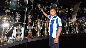 Teófilo Cubillas visitando el Museo FC Porto. - Crédito: @FCPorto