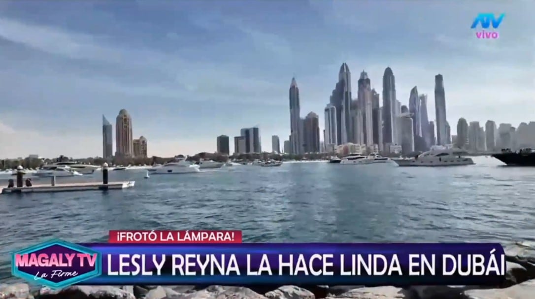 Lesly Reyna responde de qué vive en Dubái tras mostrar Lamborghinis, yates y joyas de lujo. Captura: Magaly TV La Firme.