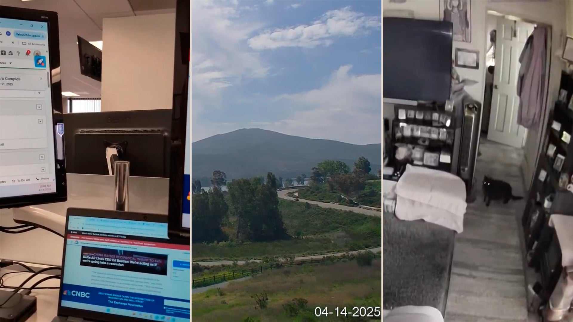 El sismo de magnitud 5,2 se originó en la localidad de Julián, en el condado de San Diego, California. (X: @SanDiegoWebCam/ @homieblogger/ @mintbury)