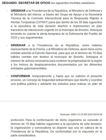Fallo Tribunal Administrativo de Antioquia - crédito @AndresjRendonC/X
