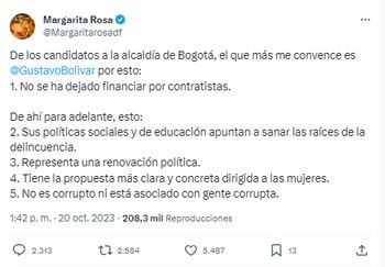 Margarita Rosa de Francisco reveló