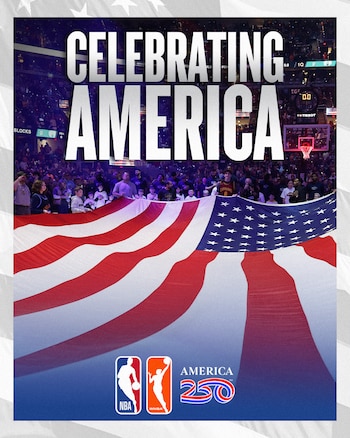 La NBA conmemoró el 250.º aniversario de la Independencia de Estados Unidos con un mensaje en el que resaltó los valores de unidad, servicio y comunidad como parte del legado del país y del baloncesto. (X/@NBA)