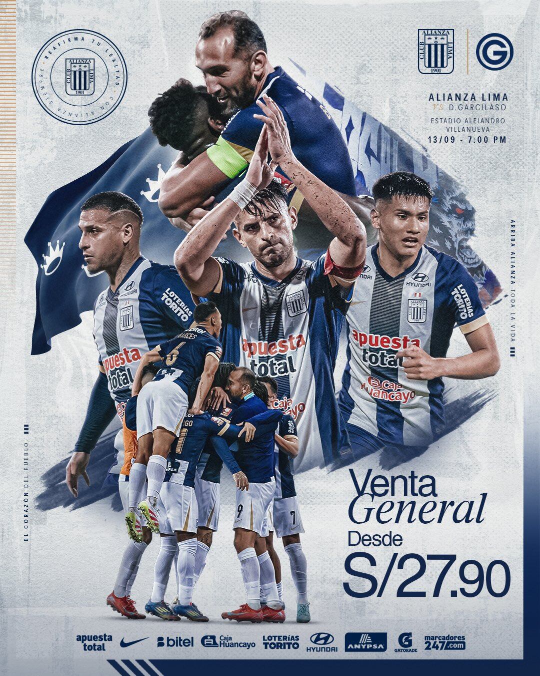 Precios de entradas para Alianza Lima vs Deportivo Garcilaso