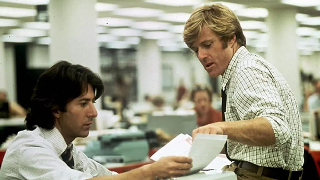 Dustin Hoffman y Robert Redford en 'Todos los hombres del presidente'
