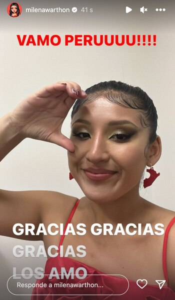 Cantante Milena Warthon agradeció a