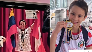 Niño de 9 años representó al Perú y se coronó campeón del mundo en el Mundial de las Olimpiadas Matemáticas disputado en Singapur