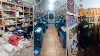 Allanaron fábricas textiles clandestinas y secuestraron 2,5 millones de pares de medias truchas