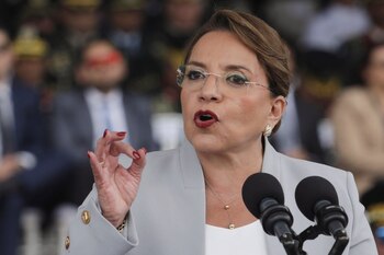 Honduras President Xiomara Castro delivers