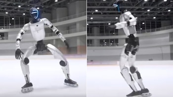 Ya no solo caminan: un robot humanoide ahora patina sobre hielo y sorprende por su equilibrio