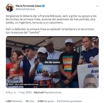 La senadora opositora criticó el