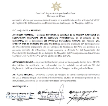 Resolución del Consejo de Ética.