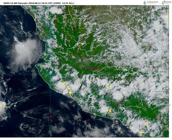 Imagen 2: GOES-16 ABI, GEOCOLOR 13:31 h (hora local).