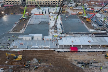 Foto aérea captada el martes
