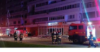 El dron ha impactado contra un bloque de viviendas de la ciudad rumana de Galati (Europa Press)