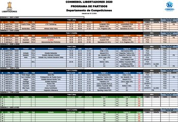 El fixture de la segunda