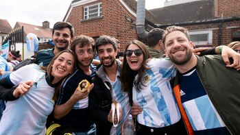 Los hinchas argentinos coparon las