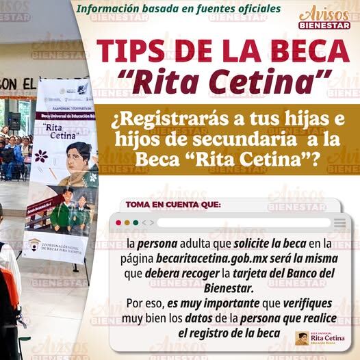 La Beca Rita Cetina y Mi Beca para Empezar son programas sociales que pueden combinarse, permitiendo a las familias recibir hasta 3 mil 100 bimestrales