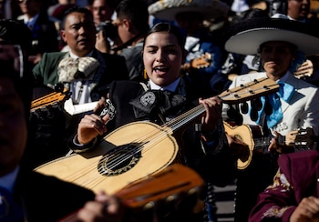 El cartel anunciado para el concierto gratuito estará integrado por el Mariachi Corona, el Mariachi México, el Internacional Mariachi Puebla y el Mariachi Femenil Canoras de América. REUTERS/ Quetzalli Nicte-Ha
