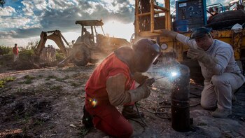 Los tripulantes de la motocicleta