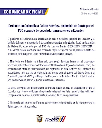 De acuerdo con el Ministerio