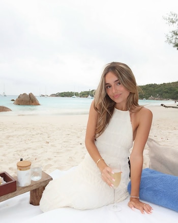 Las vacaciones de Nico Paz y su pareja Emma Ramirez en Seychelles